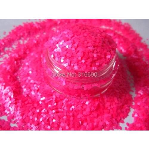 Matte Pink Square 1mm Solvent Resistant Glitter for matte nail polish