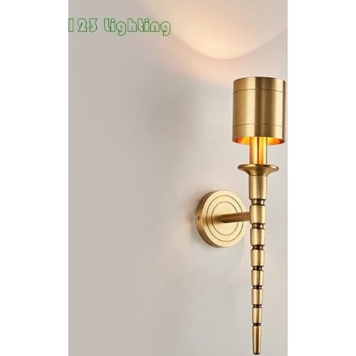 Copper Marble Wall Lights Parlor Bedside Aisle Sconce E14 Surface Mount Art Design Gold Black Metal 110-240V Lighting Fixtures