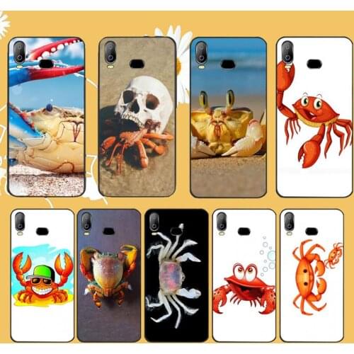 PENGHUWAN lovely crab Black TPU Soft Phone Case Cover For Samsung A10 A20 A30 A40 A50 A70 A71 A51 A6 A8 2018