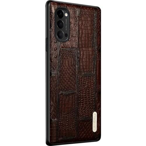 New Brand Luxury Phone Case For Oppo Reno 4 3 2 Pro Shockproof Back Cover Genuine Leather Cases For Oppo Find X2 Pro Reno4 Reno3