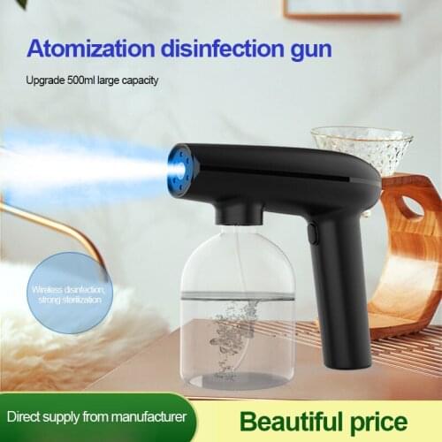 New Upgrade 500ML Wireless Electric Sanitizer Sprayer Disinfects Blue Light Nano Steam Spray Gun Sterilizing For Home Office