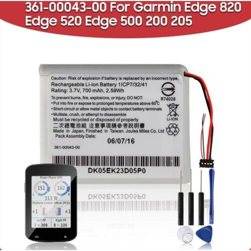 Original Replacement Battery 700mAh 361-00043-00 For Garmin Edge 820 Edge 520 Edge 500 200 205 Cycling Computer Batteries