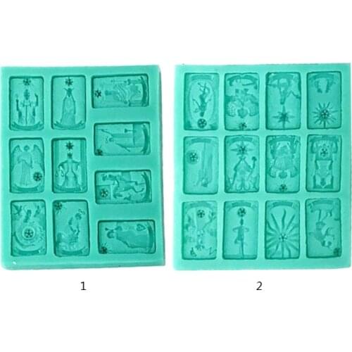 Card Necklace Epoxy Resin Mold Earrings Pendant Casting Silicone Mould DIY Crafts Jewelry Casting Tools