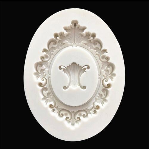 DIY Sugar craft Cake Vintage Frame Silicone Mold Fondant Mold Cake decorating Tools Gum paste Mold