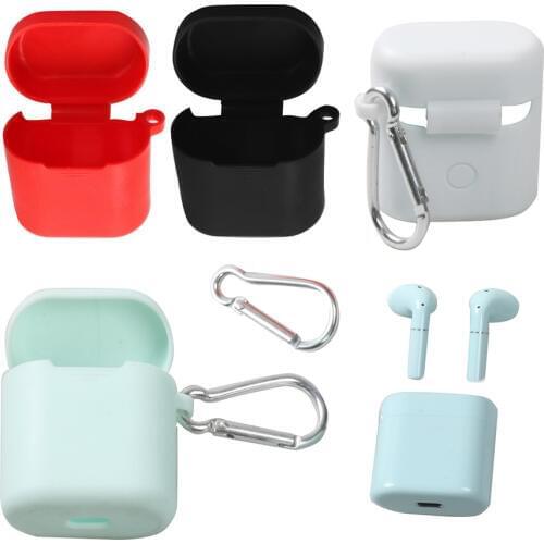 Silicone Skin Cover Headset Case for HUAWEI Honor FlyPods Charging Box Protective Case for Honor FlyPods with Carabiner Hook
