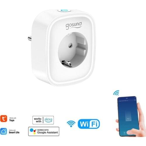Gosund WiFi Smart Socket Tuya/Smart Life Remote Control Electrical Sockets Power Measurement Timing Function Smart Plug Outlet