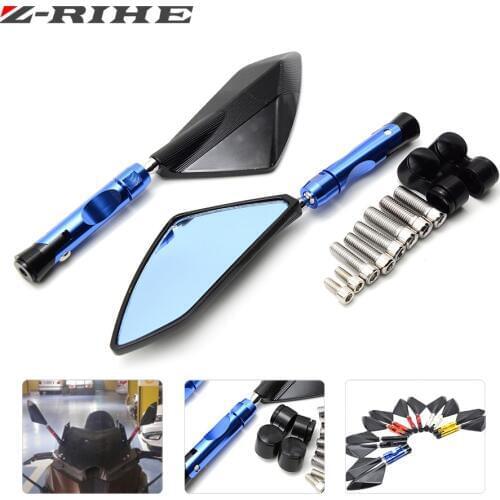Universal CNC Aluminum motorcycle Side mirror rearview accessories Fits For Kawasaki Z1000 Z800 Z750 Z250 EX-300 er6n er6f NINJA