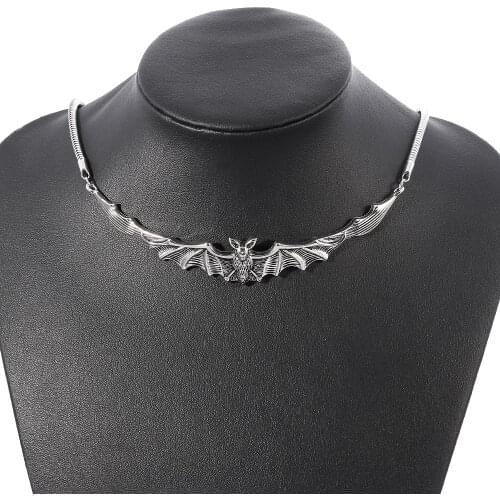 Vintage Bat Choker Necklace Vampire Dark Style Choker Bat Jewelry Gift Women Girls Goth Bat Punk Style Men’s Jewelry gifts