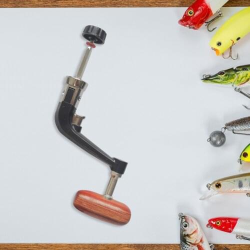 Rotatable Spinning Fishing Reel Fishing Grip Knob Handle Folding Rocking Arm Wheel Replacement Parts Wooden Rotatable Knob