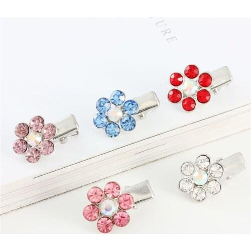 Princess Cat and Dog Hairpin Alloy Plum Blossom Rhinestone Style Dog Headdress Long-haired Dog Hairpin Pet Grooming Accessories