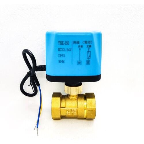 1" Brass Electric Ball Valve Two Wire Two Way Normally Closed Normally Open 220V 24V 12V Switch Valve Water Valve