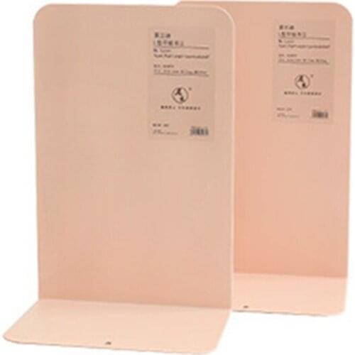 1 Pair Morandi L Shape Metal Bookends Reading Book Support Stand Desktop Office