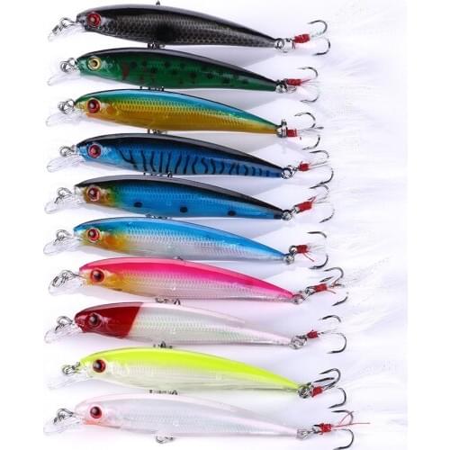 1 Pcs Minnow Fishing Lures 90mm 8g Bass Trolling Artificial Hard Bait Crankbait Wobblers 3D Eyes Pike Carp Bait Fishing Tackle