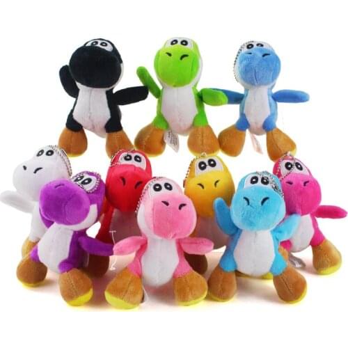 13cm 10 Colors Dragon Yoshi Plush Toys Cute Mini Stuffed Keychain Pendants For Children Gift