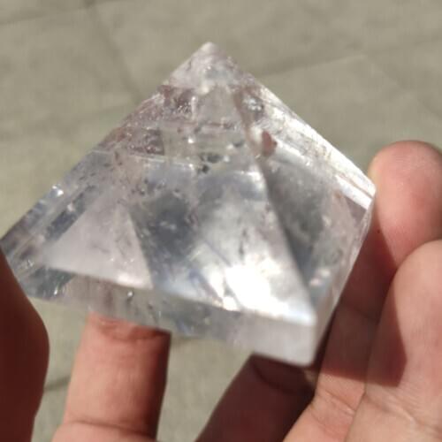 5cm Natural Transparent Quartz Crystal Pyramid Clear Reiki Healing Natural white crystal Pyramid raw stone polishing
