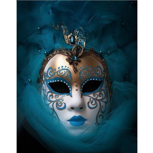 5D DIY Square/Round Diamond Painting Beautiful mask Cross Stitch Diamond Embroidery Needlework home Decoration J0055