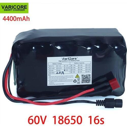 VariCore 16S2P 60V 4.4Ah 18650 Li-ion Battery Pack 67.2V 4400mAh Ebike Electric bicycle Scooter with 20A discharge BMS 1000Watt