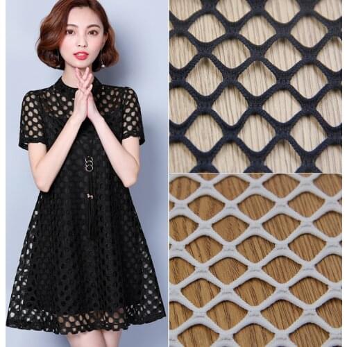 Big Fish net Mesh Cloth Fabric Large Mesh Lace Clothing Fabric Dress Hollow Lace Lining Stockings DIY Craft