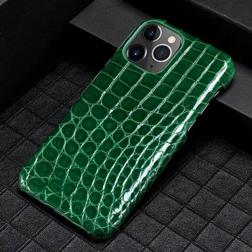 100% Natural Crocodile Leather Phone Case for iPhone 12 Pro Max 12 Mini 11 Pro Max SE 2020 X XS Max XR 6s 7 8 Plus Luxury Cover