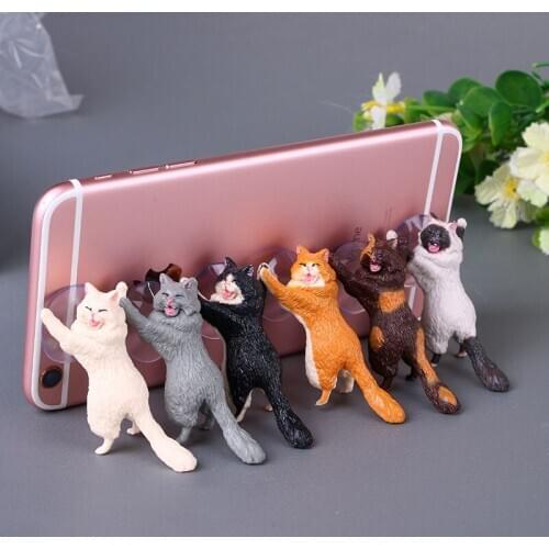 Phone Holder Cute Cat Tablets Desk Sucker Support Mobile Phone Stand Holder Sucker Design Animal Holder For IPhone Huawei