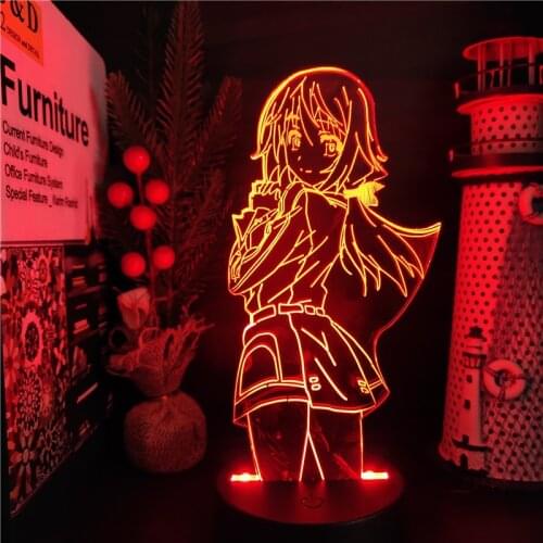 Infinite Stratos Charlotte Dunois Figure Led Night Light Acrylic 3d Lamp Kids Bedroom Decor Nightlight Manga Gifts Table Lamp