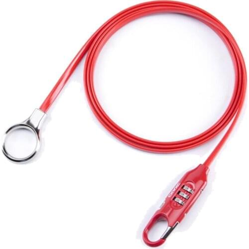 CXWXC Bike Lock Cable, 6FT Bike Cable Basic Self Coiling Combination Cable Bike Lock, Bike Lock Cable