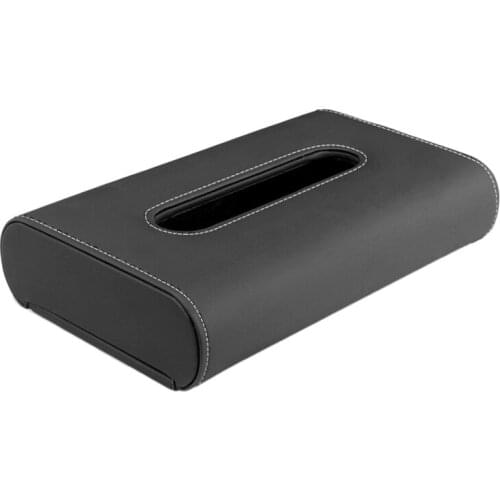 Leather PU Car Tissue Box Cover Holder Paper Towel Cover Household Tissue Boxes Auto Interior Storage Decoration