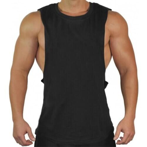 New solid Bodybuilding Stringer Tank Tops Mens Cotton Sportwear Tanktops vest Fitness Men gyms Clothing sleeveless shirt