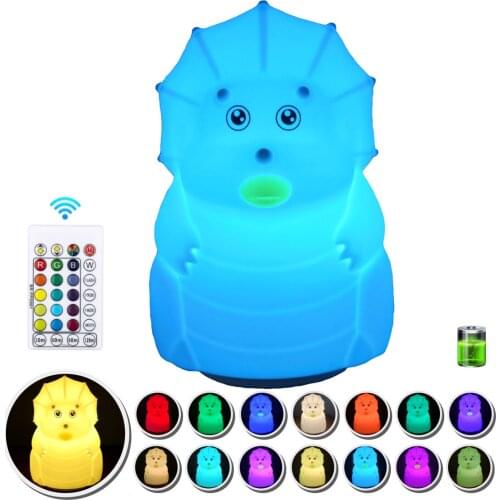 DC 5V Cute Night Light Beside Night Lamp USB C-harging 10 Levels Dimmable 16 Colors Portable for Home Decoration Deco Birthday