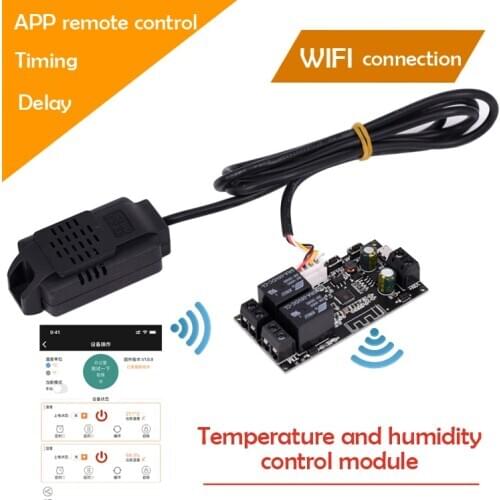 Temperature and Humidity Controller Module APP Remote Automatic View Switch Temperature and Humidity Dual Control Monitoring