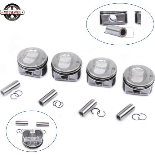 Oversize Engine Pistons & Rings Set 77MM Pin 19MM For VW Golf MK6 Jetta Passat Polo Tiguan Audi A1 Skoda Fabia Seat 1.4TSI CAVA