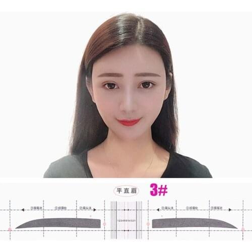 Upgrade 2 pairs of professional fashion eyebrows template stickers eyebrows mold drawing card mold makeup tools 3#1 types