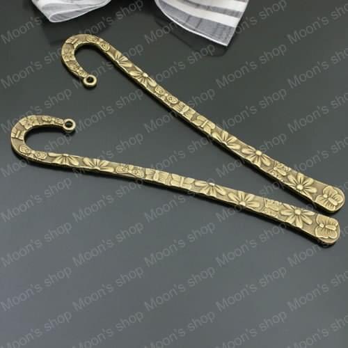 Wholesale 123*20mm Antique Bronze Alloy Bookmarks with Butterfly and flower Pattern and a Hanging Hole Findings 5 pieces(JM2829)