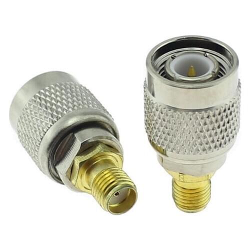 2Pcs connector TNC male to SMA female adapter RF Coaxial Kits Cover Test Coverter Adaptor