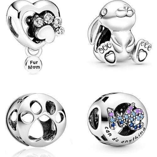 2020 Spring New Hot Sale Ninny Rabbit Rabbit Series 925 Sterling Silver Charms Fit Original 3mm Bracelet Bangle DIY Jewelry