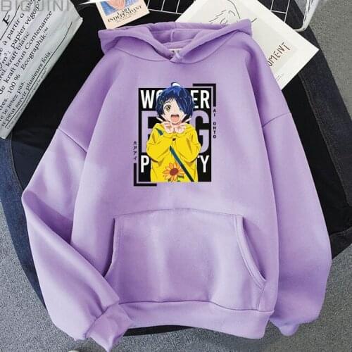 Anime Wonder Egg Priority AI Printing Hoodies Sweatshirt Men Women Korean Tops Oversized Long Sleeve Streetwear Kawaii Clothes