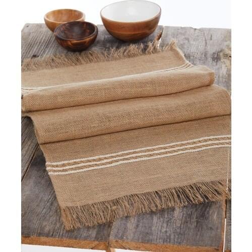 Ays Home Jute Fabric Garnılı Runner