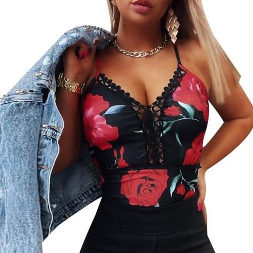 Women Fashion Summer Lace Hollow Out Tops V-Neck Floral Printing Pullover Sexy Casual Vest Loose Ladies Sleeveless T-Shirt D30