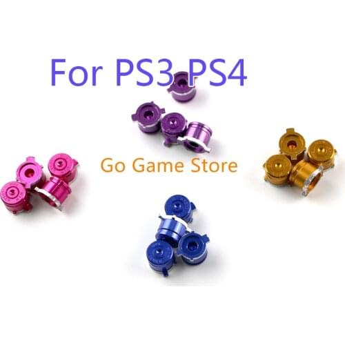 1set for Sony Playstation PS3 PS4 Gamepad Controller Aluminum Metal Bullet Buttons Thumb Stick Caps