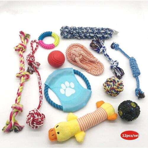 10 Set Pet Dog Toys Dogs Ball Toothbrush Interactive Dog Toys Christmas Products for Dogs Chew Toy Accessories wholesale