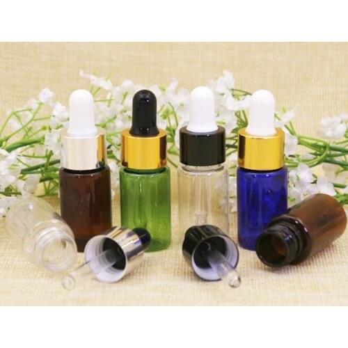 100pcs/lot 10ml 15ml Empty PET Aluminum Dropper Oil Essential Bottle In Refillable Drop Liquid Pipette Bottles Wholesale