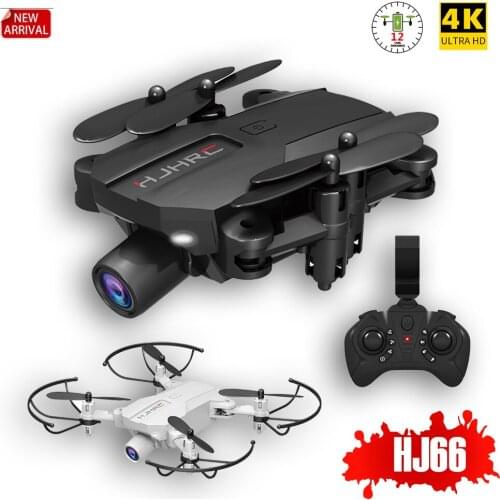 2020 New Mini Drone HJ66 720P 1080P 4K HD Camera WiFi Fixed Height 3D Flip Hold Foldable QuadcopterRC Drone Kid Toy GIft