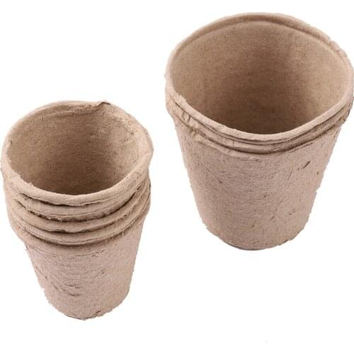 30 Pcs Biodegradable Paper Pulp Cultivation Cup Plant Seedling Nursery Peat Pots Garden Plating Germination Pots
