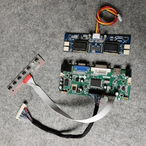 4-CCFL Fit MT190EN02/MT170EN01/TX43D15VC0CAD matrix VGA+DVI LVDS 30Pin LCD display controller board 1280*1024 M.NT68676 Kit