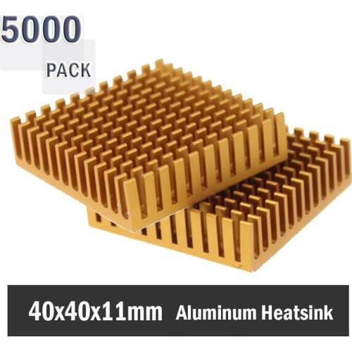 5000Pcs Gdstime 4cm 40mm Heat sink Aluminum Heatsink Cooler For Led Light Amplifier Peltier 40 x 40 x 10mm 11mm