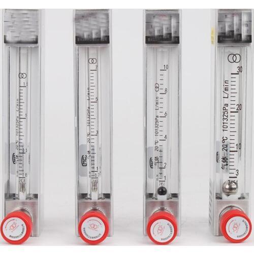 6-600ml/min 0.1-45L/min Panel Gas Air Flowmeter Rotameter With Control Valves 0.2Mpa
