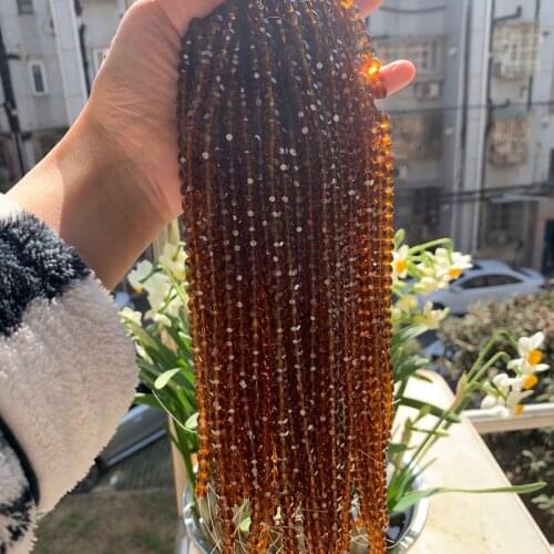 6MM brown color manmade crystal rawmaterial carve face 60 pieces/lot DIY jewelry fashion free shipping