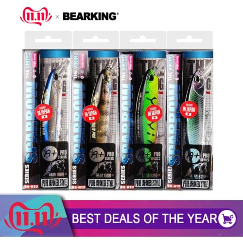 BEARKING Best price 4pcs each set assorted colors, minnow crank magnet system hot model crank bait