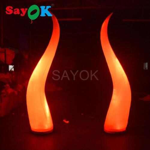 Factory price party led decoration inflatable ivory inflatable tusk romantic wedding decorations