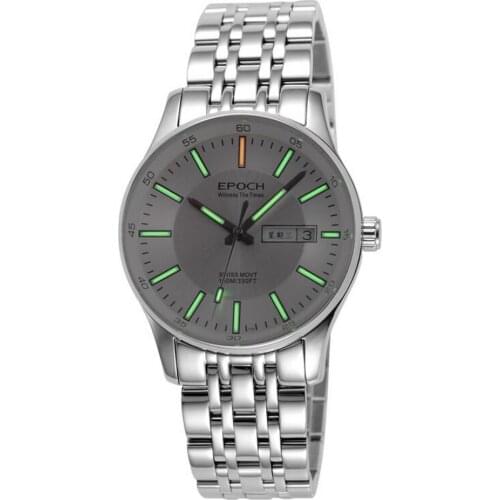 Men tritium watch,mens wrist watches EPOCH man luxury brand wristwatch 100m waterproof quartz relogio luminous switzerland dress